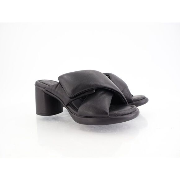 ECCO Sculpted Sandal LX 55 Black Size 35 4 / 4.5 Black Leather Block Heel Adjust - Picture 1 of 10